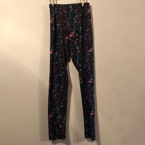 kids paint splattered leggings
